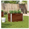 Image de Jardinière marron 100x50 cm bois massif de pin