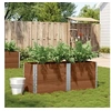Image de Jardinière marron 150x50 cm bois massif de pin