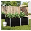 Image de Jardinière noir 150x100 cm bois massif de pin