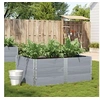 Image de Jardinière gris 150x100 cm bois de pin massif