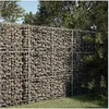 Image de Panier gabion avec couvercle 100x50x150 cm fer galvanisé, mur en gabion, mur de soutènement en gabion, clôture en 3295154