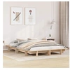 Image de Cadre de lit 120x190 cm Bois de pin massif, meuble de chambre à coucher, sommier, lit en bois 350677