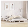 Image de Cadre de lit Blanc 120x190 cm Bois de pin massif, meuble de chambre à coucher, sommier, lit en bois 350678