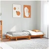 Image de Bedframe zonder matras massief grenenhout wasbruin 90x190 cm850682