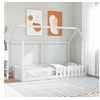 Image de Cadre de lit d'enfants forme de maison 90x200cm bois massif pin, cadre de lit en forme de maison, cadre de lit pour 850687