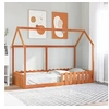 Image de Cadre de lit d'enfants forme de maison 90x190cm bois massif pin, cadre de lit en forme de maison, cadre de lit pour 850694