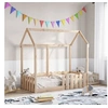 Image de Cadre de lit d'enfants forme de maison 70x140cm bois pin massif, cadre de lit en forme de maison, cadre de lit pour 850698