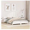 Image de Cadre de lit avec tête de lit blanc 140x200 cm bois pin massif, meuble de chambre, sommier, lit en bois, lit, lit 850729