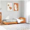 Image de Bedframe zonder matras massief grenenhout wasbruin 75x190 cm850754