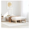 Image de Cadre de lit 90x190 cm Bois de pin massif, lit, cadre de lit en bois massif, meuble de chambre à coucher, cadre de 850860