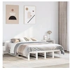 Image de Cadre de lit Blanc 120x190 cm Bois de pin massif, lit, cadre de lit en bois massif, meuble de chambre à coucher, 850864