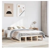 Image de Cadre de lit 135x190 cm Bois de pin massif, lit, cadre de lit en bois massif, meuble de chambre à coucher, cadre de 850866