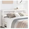 Image de Tête de lit avec étagères blanc 120 cm bois massif de pin, tête de lit en bois, tête de lit avec rangement, tête de 850891