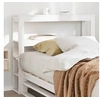 Image de Tête de lit avec étagères blanc 90 cm bois massif de pin, tête de lit en bois, tête de lit avec rangement, tête de 850897