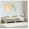 Image de Lit gigogne 207.5 x 184 x 62 cm en bois sans sommier de couleur