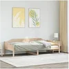 Image de Cadre de lit 80x200 cm Bois de pin massif, meuble de chambre à coucher, sommier, lit en bois, lit, lit simple, cadre 850911