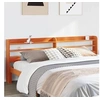 Image de Tête de lit avec étagères marron cire 180 cm bois massif de pin, tête de lit en bois, tête de lit avec rangement, 850943