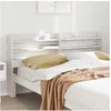 Image de Tête de lit avec étagères blanc 140 cm bois massif de pin, tête de lit en bois, tête de lit avec rangement, tête de 850951