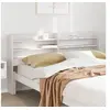 Image de Tête de lit avec étagères blanc 135 cm bois massif de pin