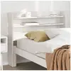 Image de Tête de lit avec étagères blanc 100 cm bois massif de pin, tête de lit en bois, tête de lit avec rangement, tête de 850960