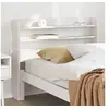 Image de Tête de lit avec étagères blanc 90 cm bois massif de pin, tête de lit en bois, tête de lit avec rangement, tête de 850963