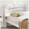 Image de Tête de lit avec étagères blanc 75 cm bois massif de pin, tête de lit en bois, tête de lit avec rangement, tête de 850966