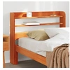 Image de Tête de lit avec étagères marron cire 75 cm bois massif de pin, tête de lit en bois, tête de lit avec rangement, tête 850967