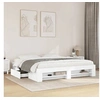 Image de Cadre de lit blanc 180x200 cm bois d'ingénierie, meubles de chambre à coucher, lit double, sommier, lit, cadre de lit 3295450
