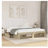 Image de Cadre de lit chêne sonoma 180x200 cm bois d'ingénierie, meubles de chambre à coucher, lit double, sommier, lit, cadre 3295452
