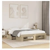 Image de Cadre de lit chêne sonoma 160x200 cm bois d'ingénierie, meubles de chambre à coucher, lit double, sommier, lit, cadre 3295459