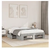 Image de Bedframe bewerkt hout betongrijs 140x200 cm3295474