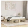 Image de Cadre de lit chêne sonoma 120x200 cm bois d'ingénierie, meubles de chambre à coucher, lit double, sommier, lit, cadre 3295480