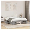 Image de Bedframe bewerkt hout grijs sonoma eikenkleurig 120x200 cm3295483