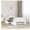 Image de Cadre de lit blanc 90x200 cm bois d'ingénierie, meuble de chambre à coucher, lit simple, sommier, lit, cadre de lit 3295492