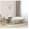 Image de Cadre de lit chêne sonoma 90x200 cm bois d'ingénierie, meuble de chambre à coucher, lit simple, sommier, lit, cadre 3295494