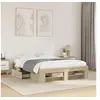 Image de Cadre de lit chêne sonoma 140x190 cm bois d'ingénierie, meubles de chambre à coucher, lit double, sommier, lit, cadre 3295501