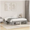 Image de Bedframe bewerkt hout grijs sonoma eikenkleurig 120x190 cm3295518