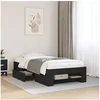 Image de Bedframe bewerkt hout zwart 90x190 cm3295521