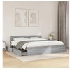 Image de Cadre de lit avec tête de lit sonoma gris 200x200 cm, meubles de chambre à coucher, lit double, sommier, lit, cadre 3295539