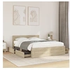 Image de Cadre de lit tête de lit sans matelas chêne sonoma 140x200 cm