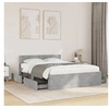 Image de Cadre de lit avec tête de lit gris béton 140x200 cm, meubles de chambre à coucher, lit double, sommier, lit, cadre de 3295565