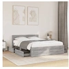 Image de Cadre de lit avec tête de lit sonoma gris 120x200 cm, meubles de chambre à coucher, lit double, sommier, lit, cadre 3295574