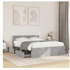 Image de Cadre de lit avec tête de lit gris béton 120x190 cm, meubles de chambre à coucher, lit double, sommier, lit, cadre de 3295607