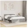Image de Cadre de lit avec tête de lit sonoma gris 120x190 cm, meubles de chambre à coucher, lit double, sommier, lit, cadre 3295609