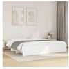 Image de Cadre de lit blanc 200x200 cm bois d'ingénierie, meuble de chambre à coucher, lit double, sommier, lit, cadre de lit 3295625