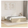 Image de Cadre de lit chêne sonoma 150x200 cm bois d'ingénierie, meuble de chambre à coucher, lit double, sommier, lit, cadre 3295648