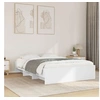 Image de Cadre de lit blanc 140x200 cm bois d'ingénierie, meuble de chambre à coucher, lit double, sommier, lit, cadre de lit 3295653