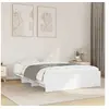 Image de Cadre de lit blanc 120x200 cm bois d'ingénierie, meuble de chambre à coucher, lit double, sommier, lit, cadre de lit 3295660