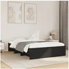 Image de Bedframe bewerkt hout zwart 120x200 cm3295661