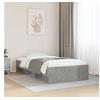 Image de Cadre de lit gris béton 90x200 cm bois d'ingénierie, meuble de chambre à coucher, lit simple, sommier, lit, cadre de 3295677